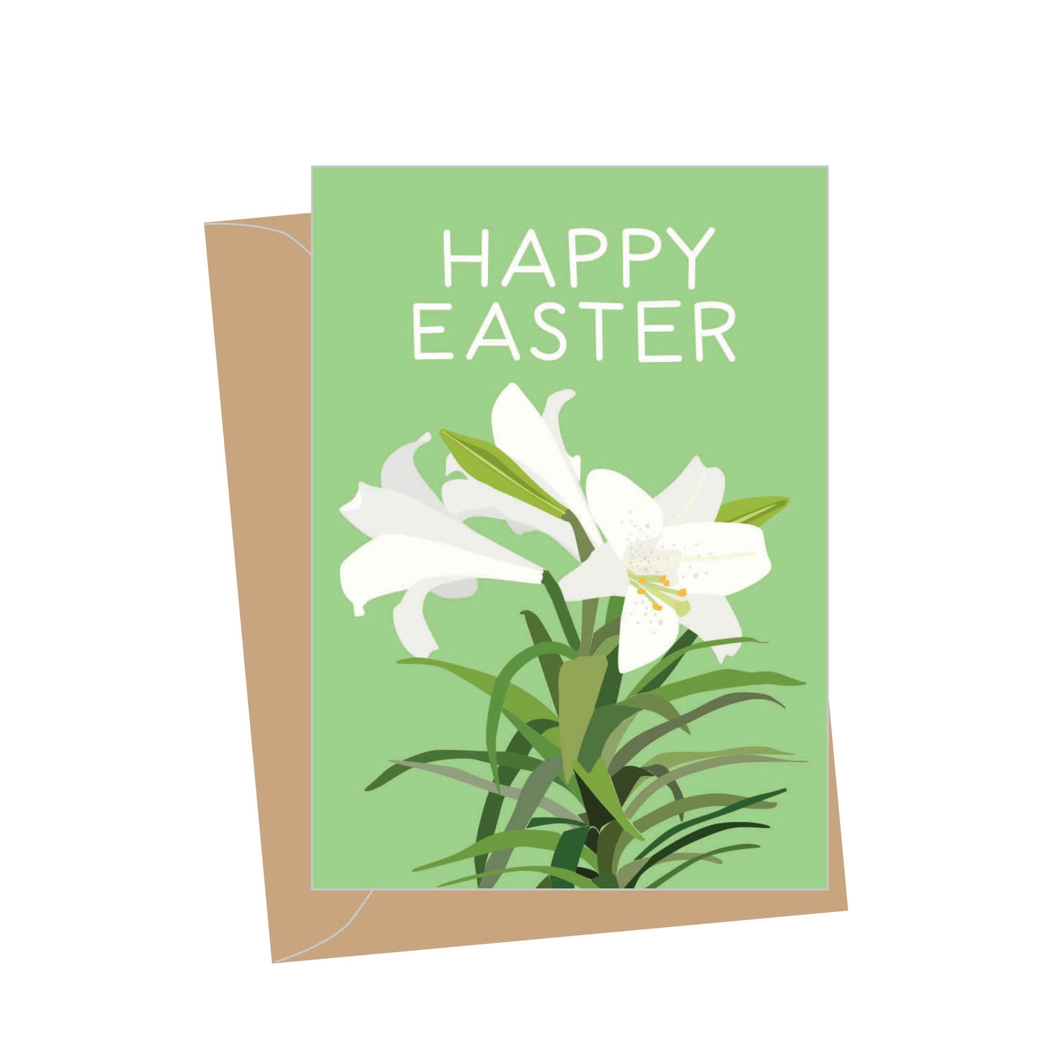 Mini Easter Lilies, Folded Enclosure Card