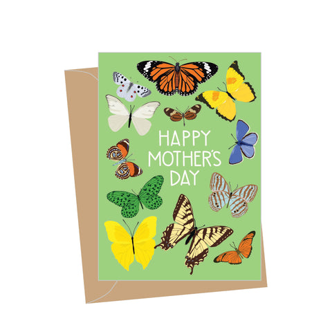 Mini Mother's Day Butterflies, Folded Enclosure Card