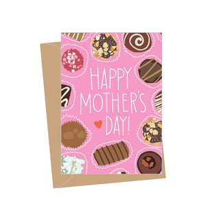 Mini Mother's Day Chocolates, Folded Enclosure Card