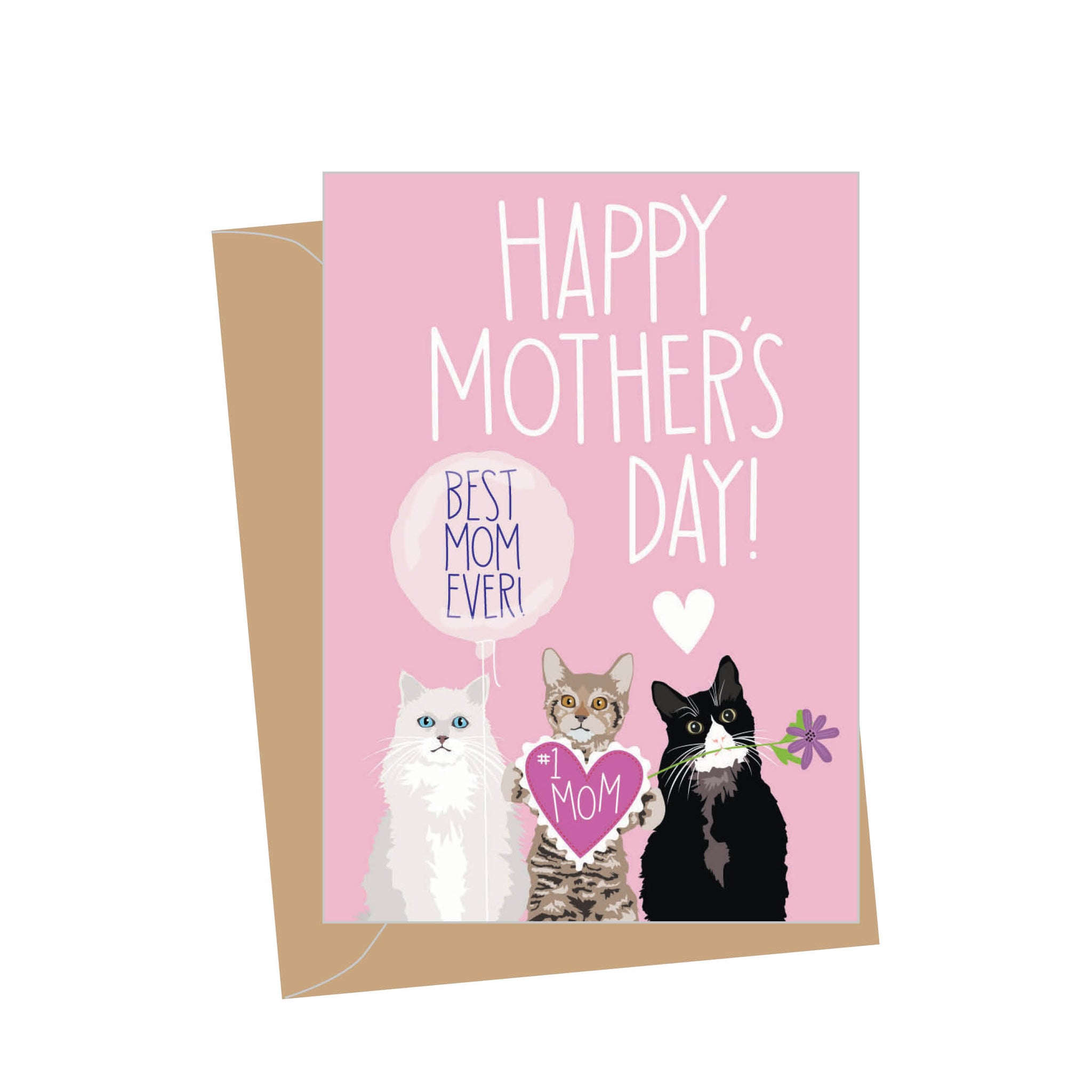 Mini Mother's Day Perfect Cat, Folded Enclosure Card