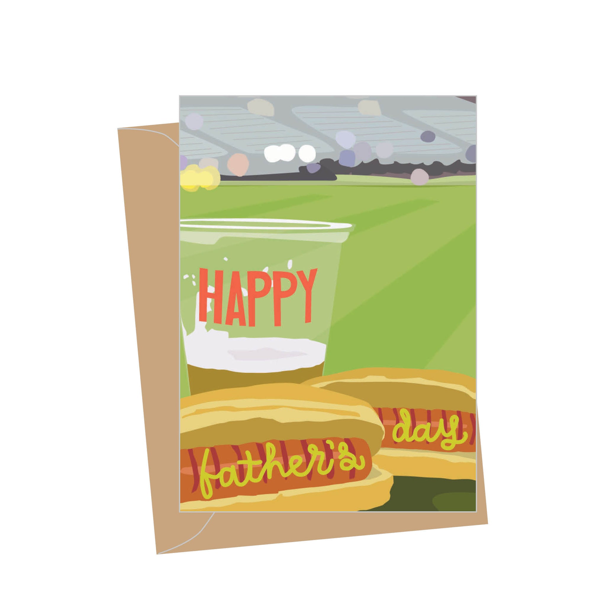 Mini Father's Day Stadium Dad, Folded Enclosure Card