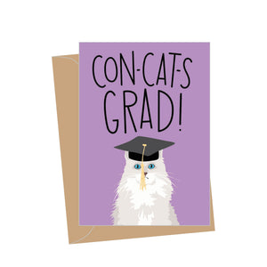 mini grad cards Mini Graduation ConCAT-s, Folded Enclosure Card