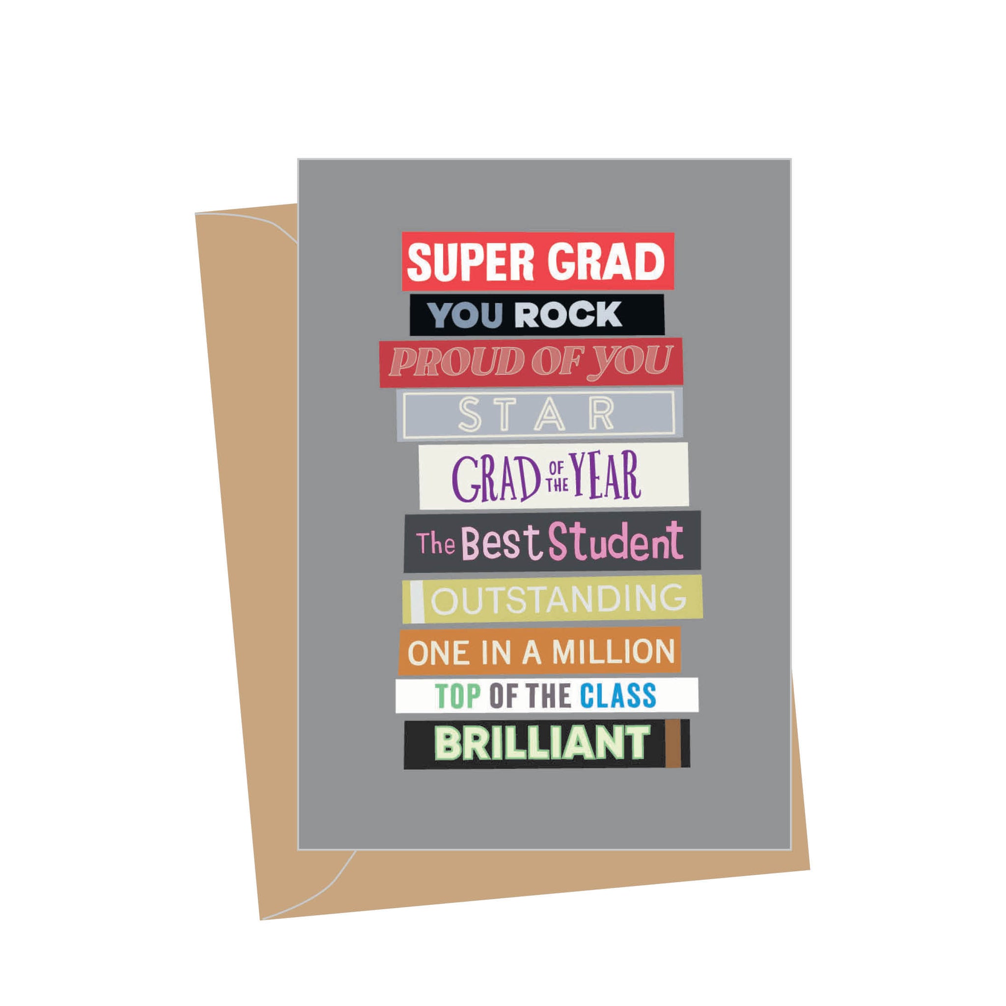 Mini Graduation Stack of Books, Folded Enclosure Card Mini Graduation Stack of Books, Folded Enclosure Card
