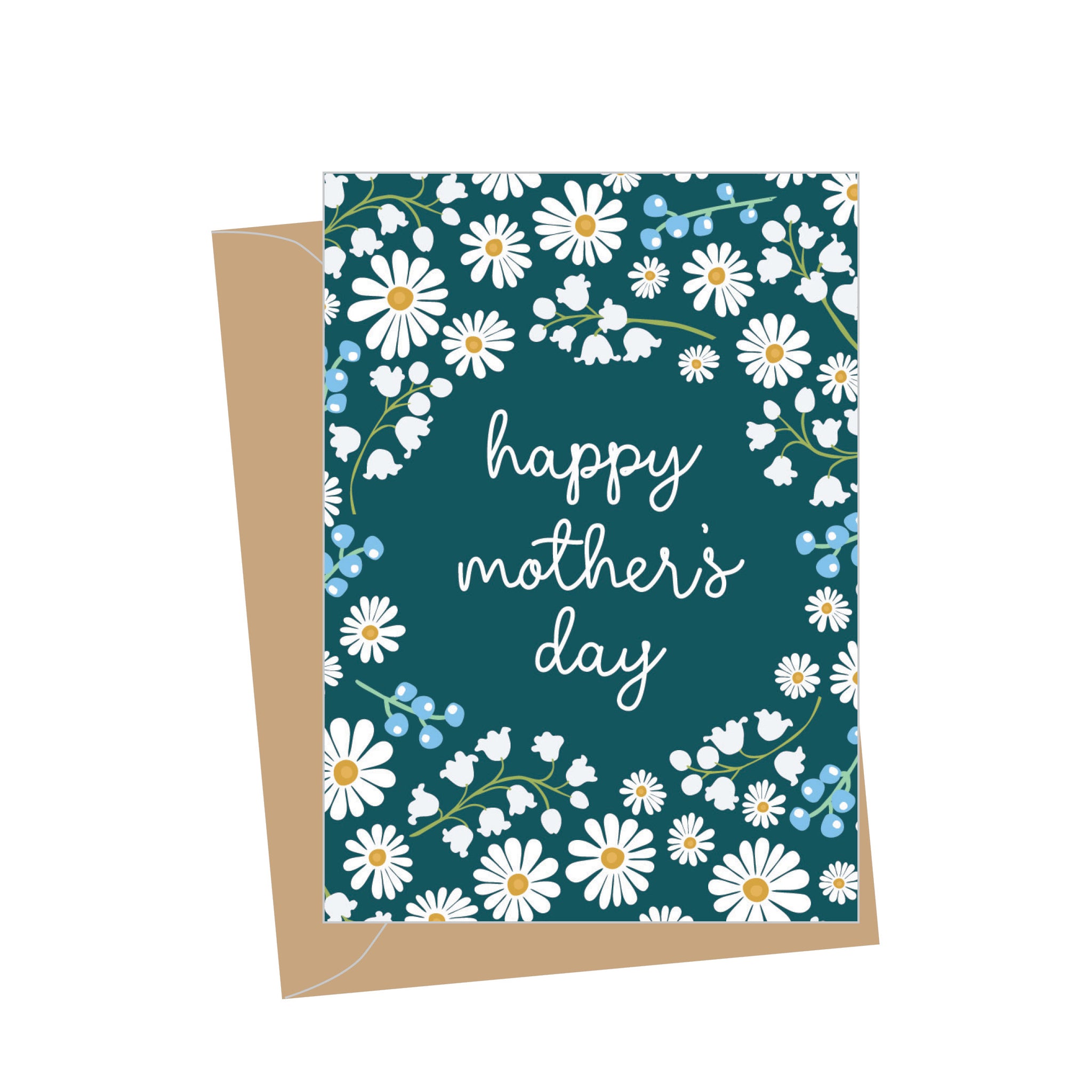 Mini Mother's Day Small Daisies, Folded Enclosure Card