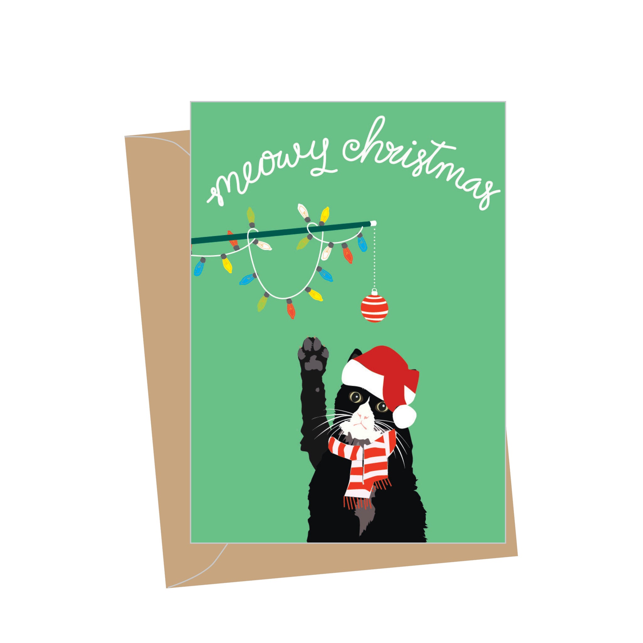 Mini Meowy Christmas, Folded Enclosure Card