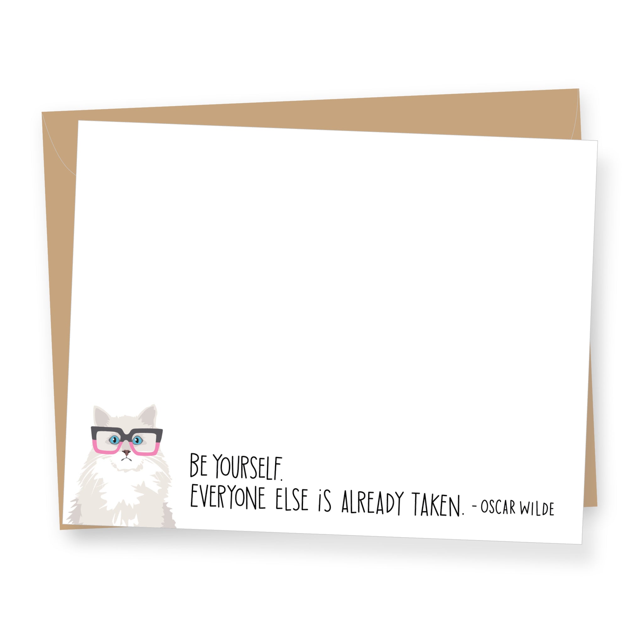 Oscar Wilde Be Yourself Quote - Boxed Flat Correspondence Cards