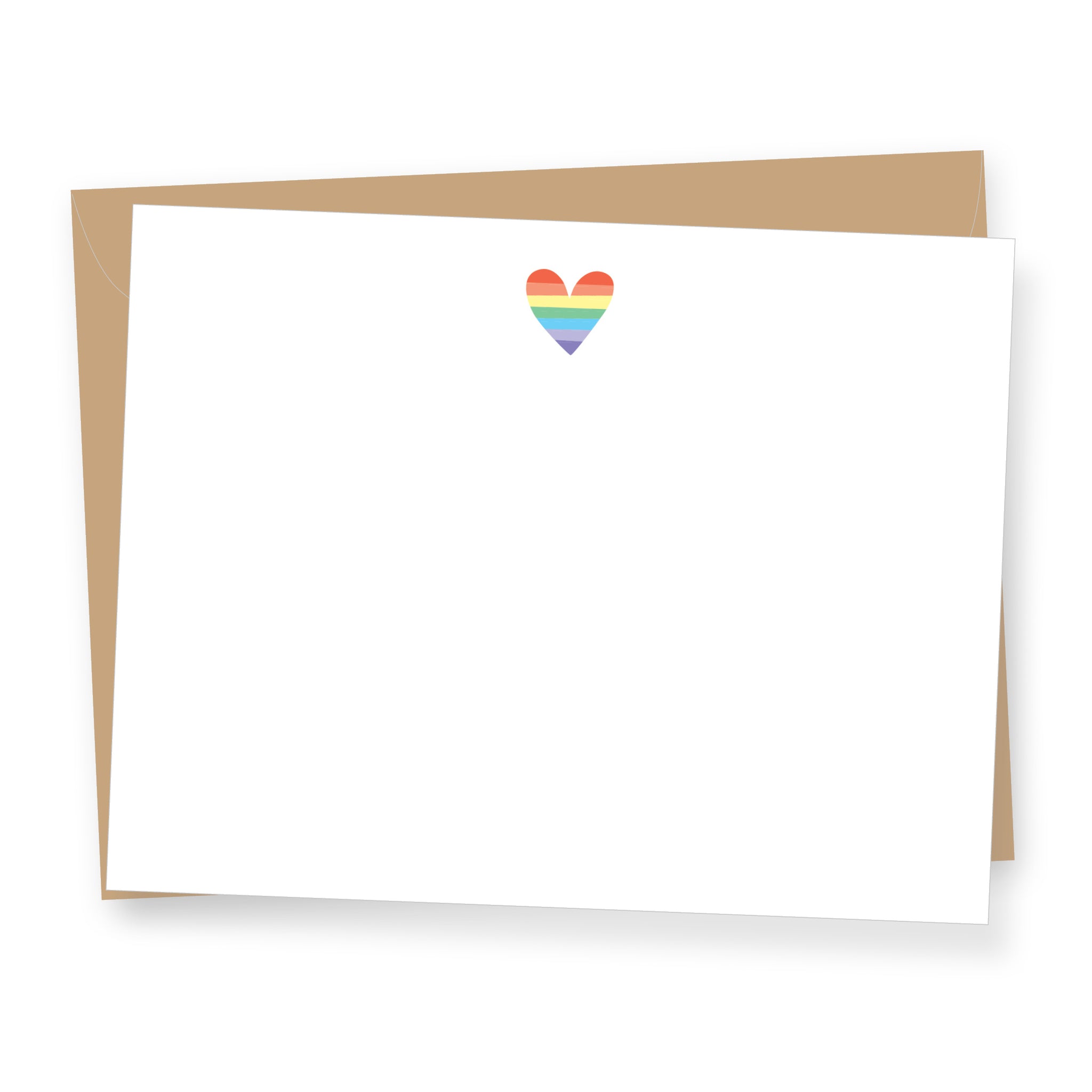Rainbow Heart - Boxed Flat Correspondence Cards