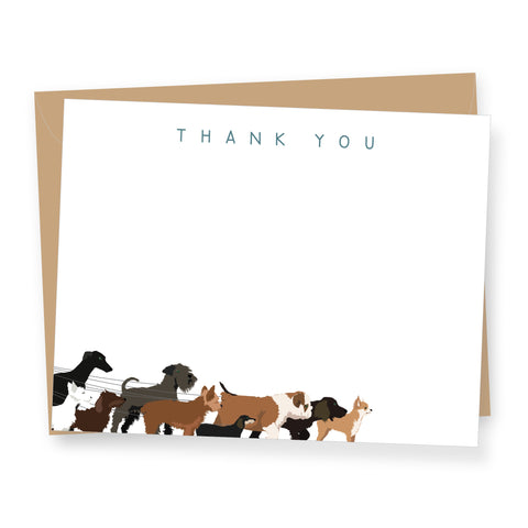 Dogwalk Thank You - Boxed Flat Correspondence Cards