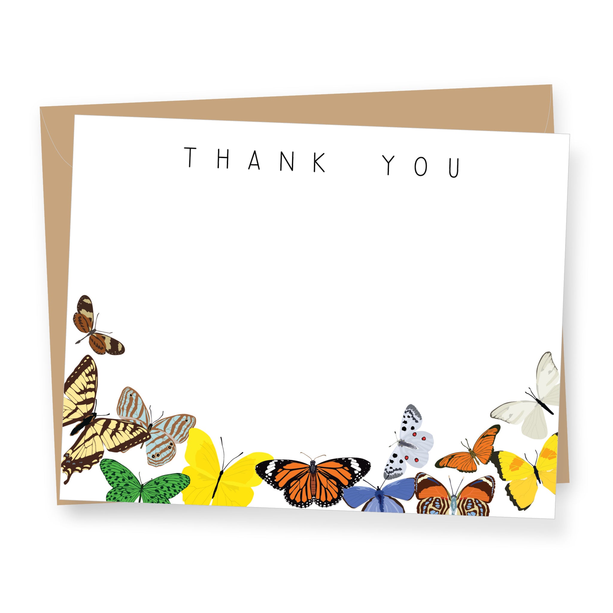 Butterflies Thank You - Boxed Flat Correspondence Cards