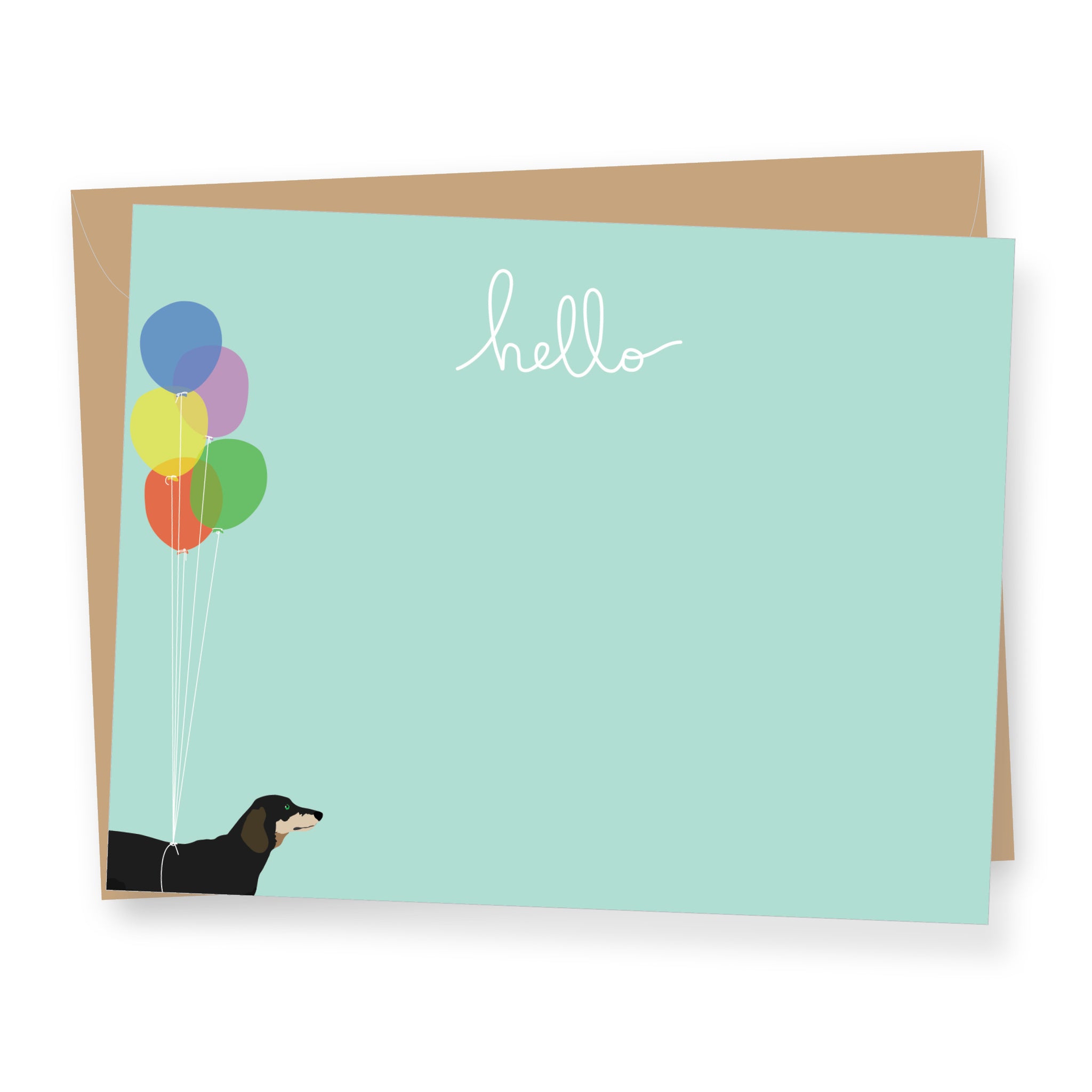 Dachshund Hello - Boxed Flat Correspondence Cards