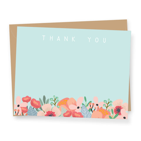 Floral Thank You - Boxed Flat Correspondence Cards