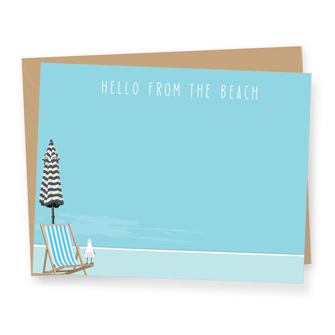 Beach Hello - Boxed Flat Correspondence Cards