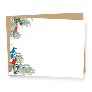 Winter Birds - Boxed Flat Correspondence Cards