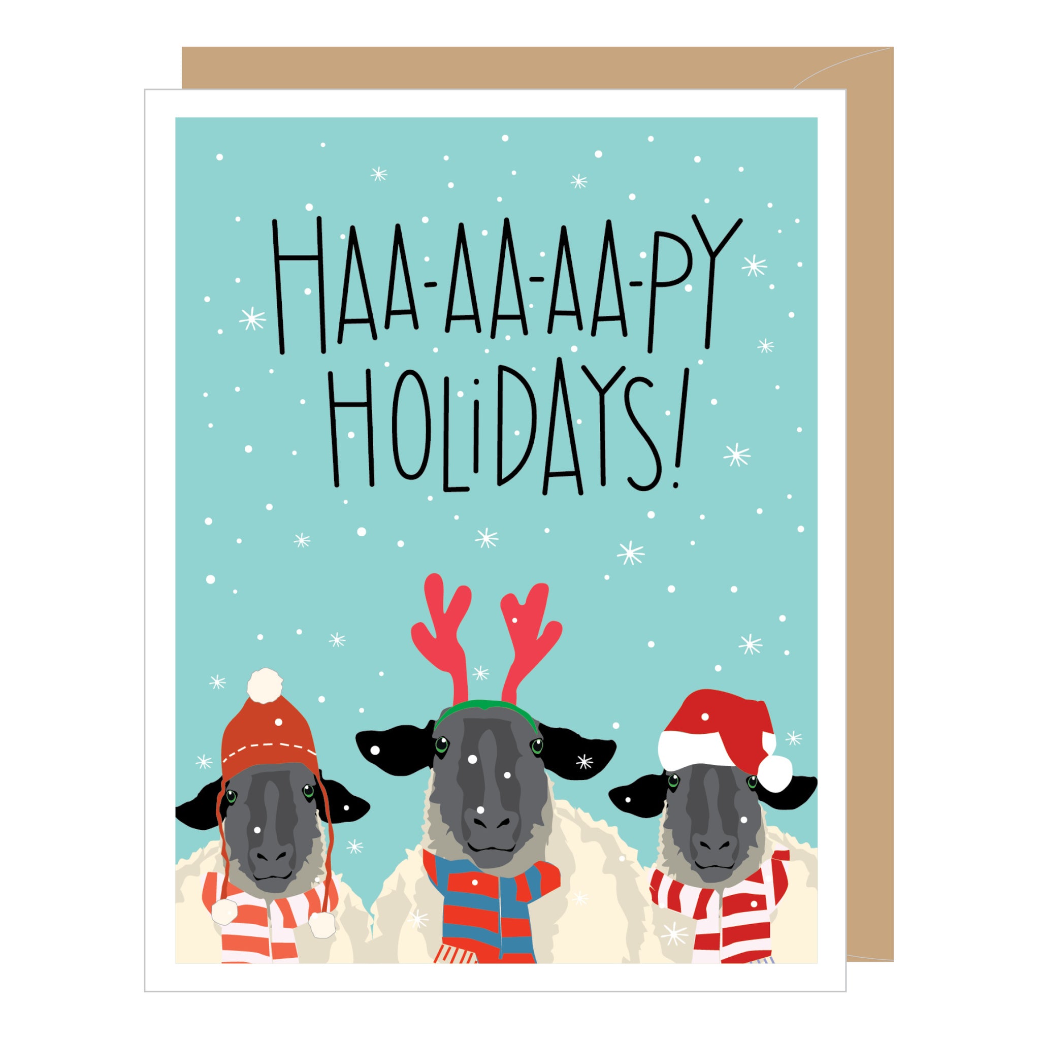 Holiday Sheep Christmas Card