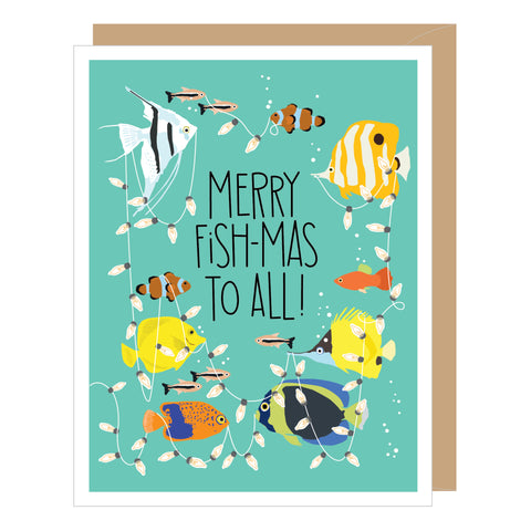 Holiday Fish Warm Weather / Coastal Beach Christmas Card