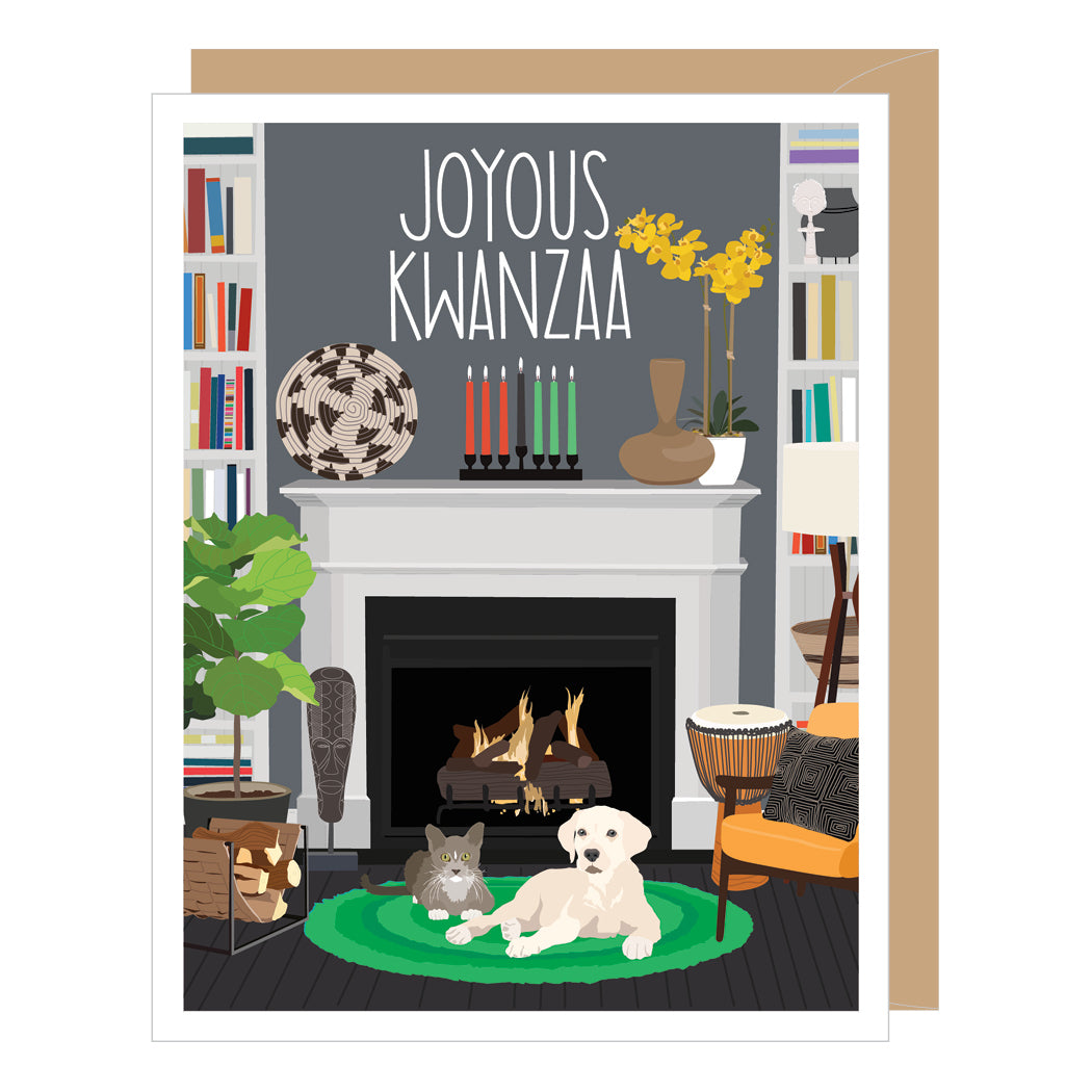 Joyous Kwanzaa Holiday Mantel Card