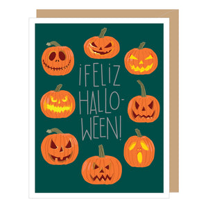 SPANISH LANGUAGE Jack-O-Lantern Halloween Card