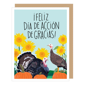SPANISH LANGUAGE Feliz Dia De Accion De Gracias Thanksgiving Card
