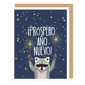 SPANISH LANGUAGE Prospero Ano Nuevo New Year Card