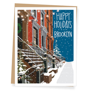 Brooklyn Brownstones Holiday Card