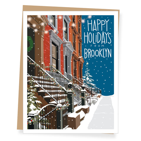Brooklyn Brownstones Holiday Card