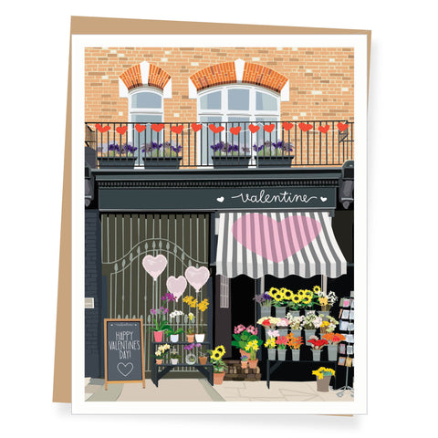 Flower Shop Valentine Card