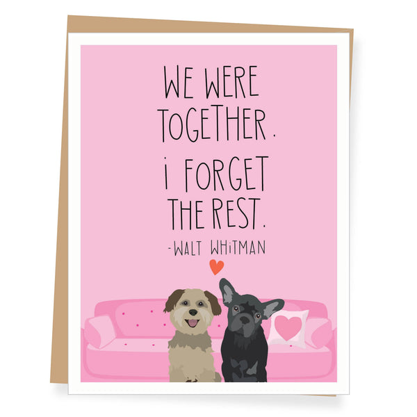 Walt Whitman Quote Valentine Card