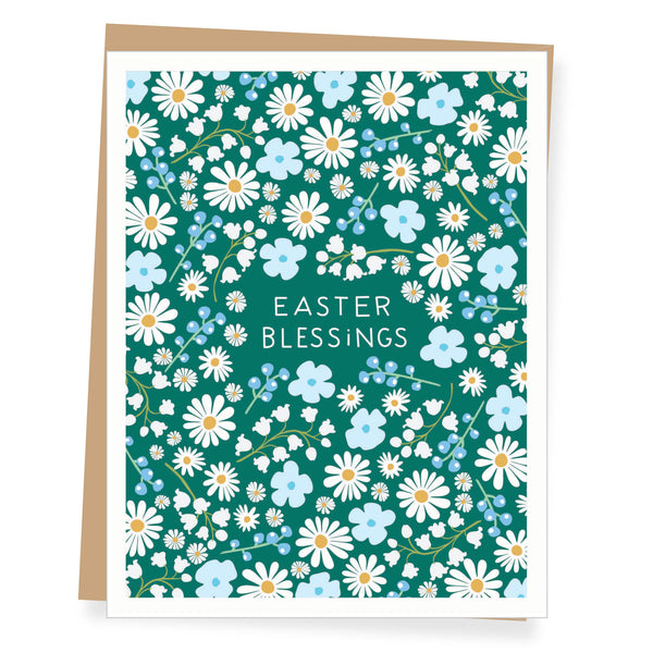 Easter Blessings White Daisies Easter Card