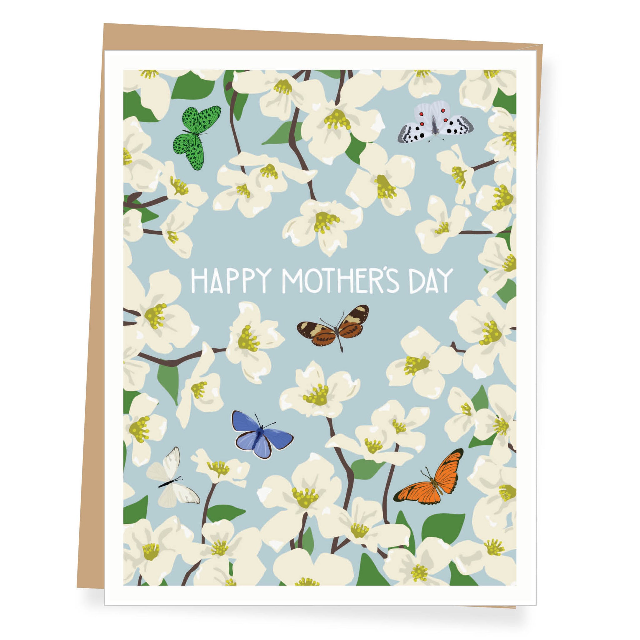 Dogwood and Butterflies Mother's Day Card