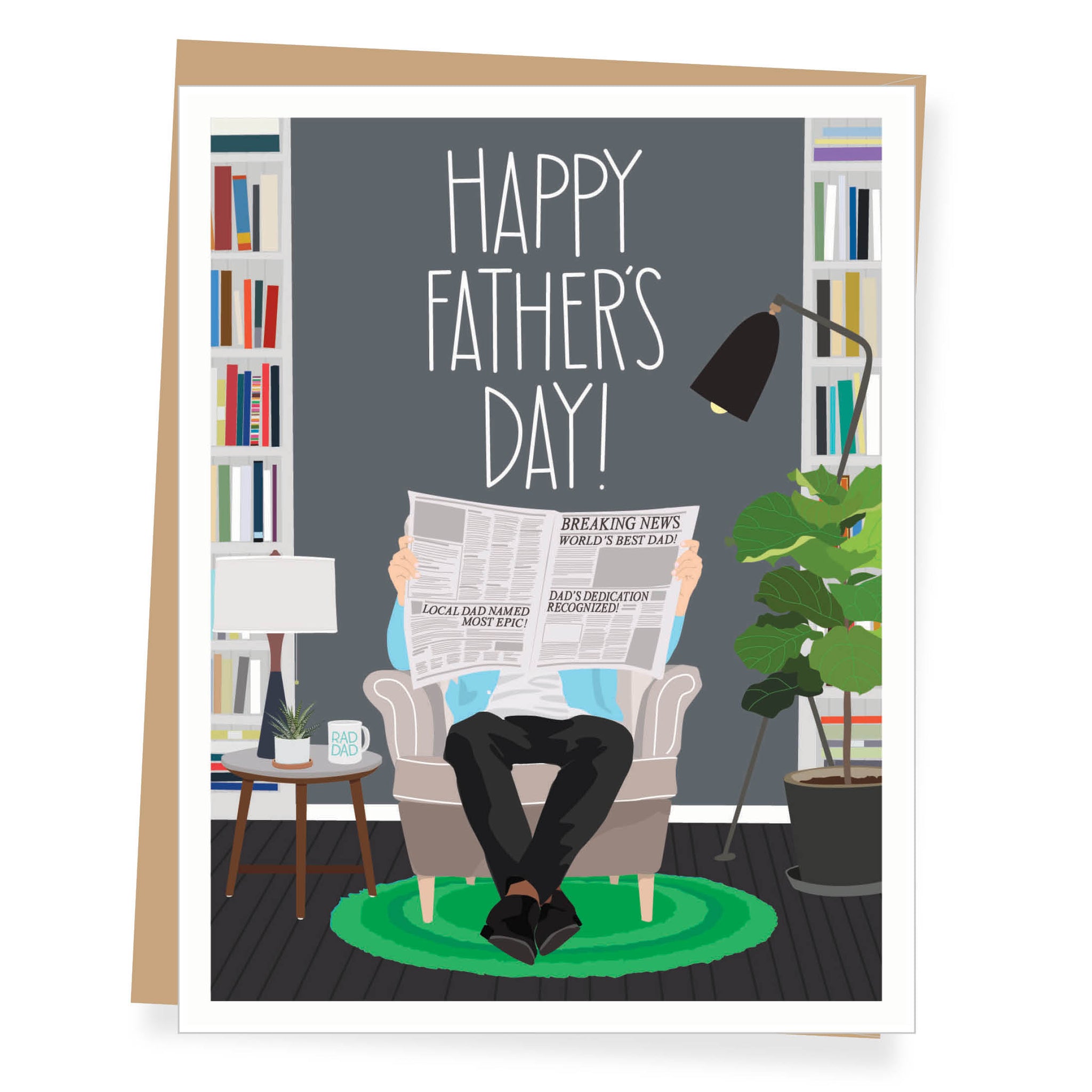 Newspaper Dad Father's Day Card