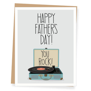 You Rock Vinyl Record Father's Day Card