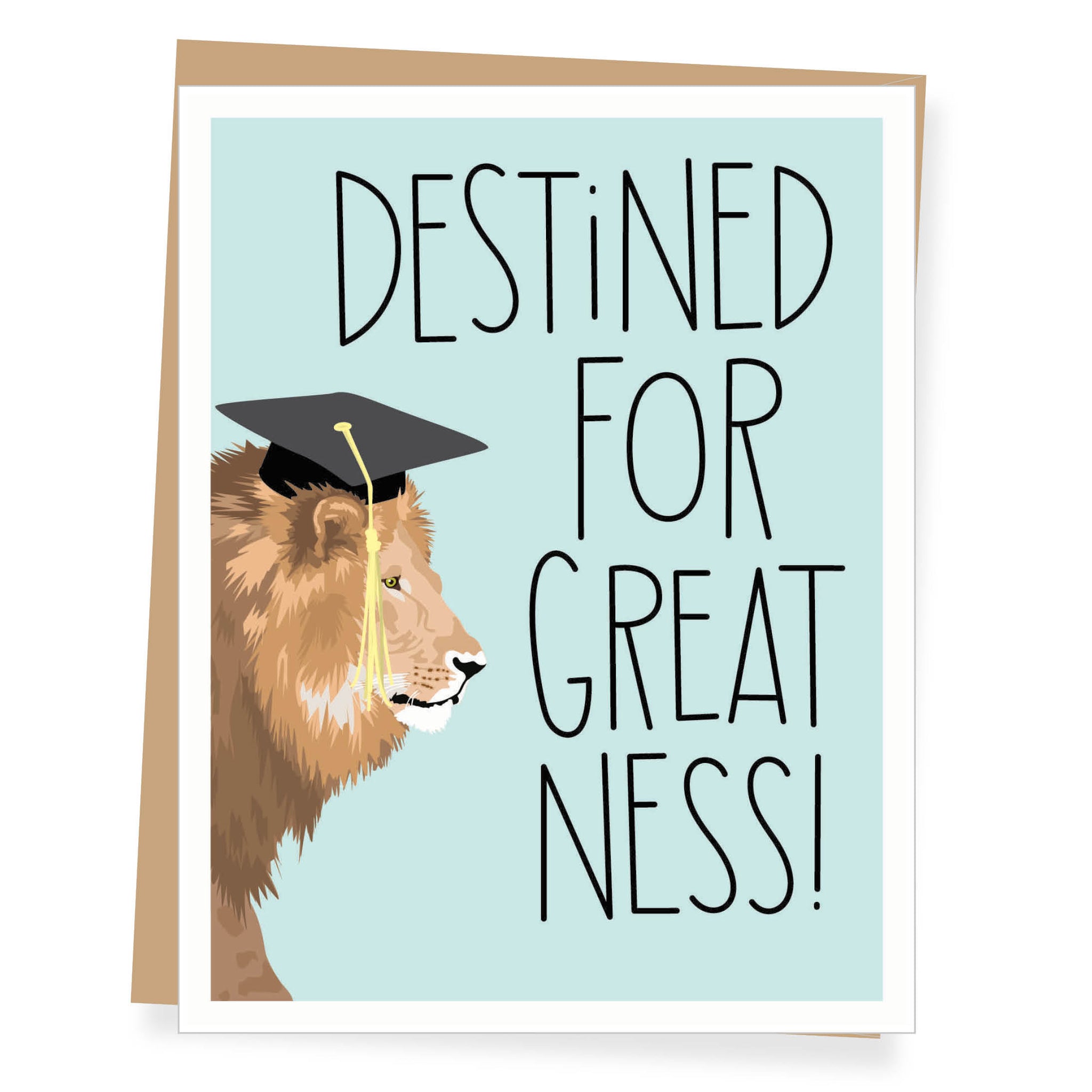 Destined for Greatness Lion Graduation Card