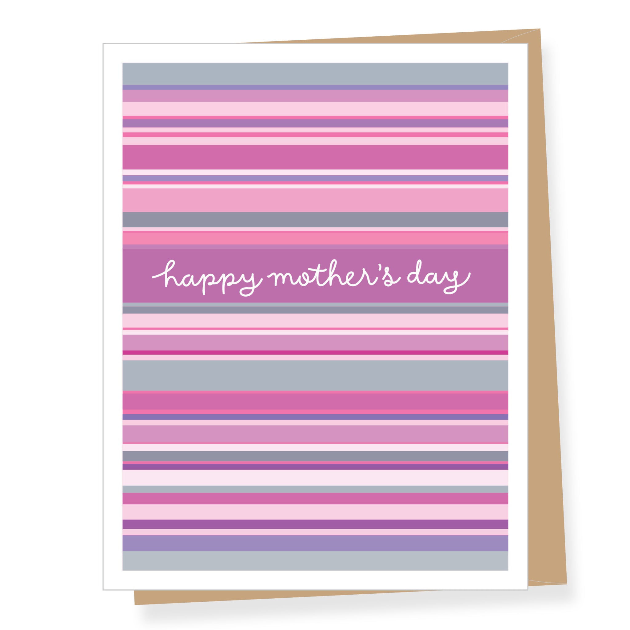 Modern Stripes Mother's Day Card