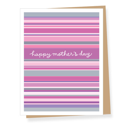 Modern Stripes Mother's Day Card
