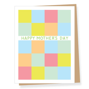 Modern Checkerboard Mother's Day Card