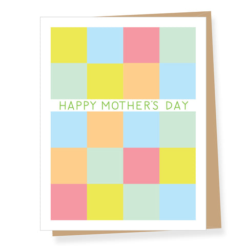 Modern Checkerboard Mother's Day Card