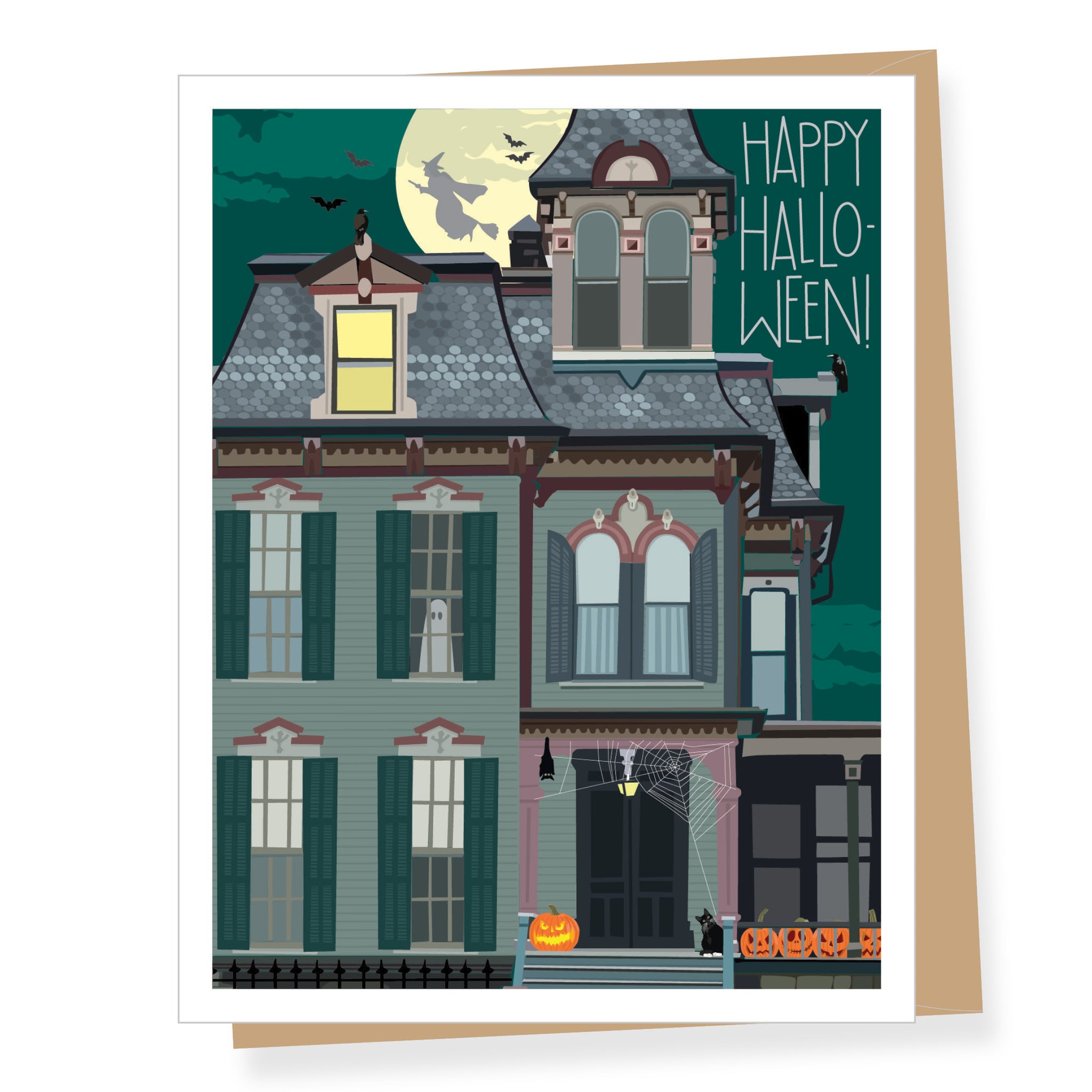 Haunted House Halloween Card