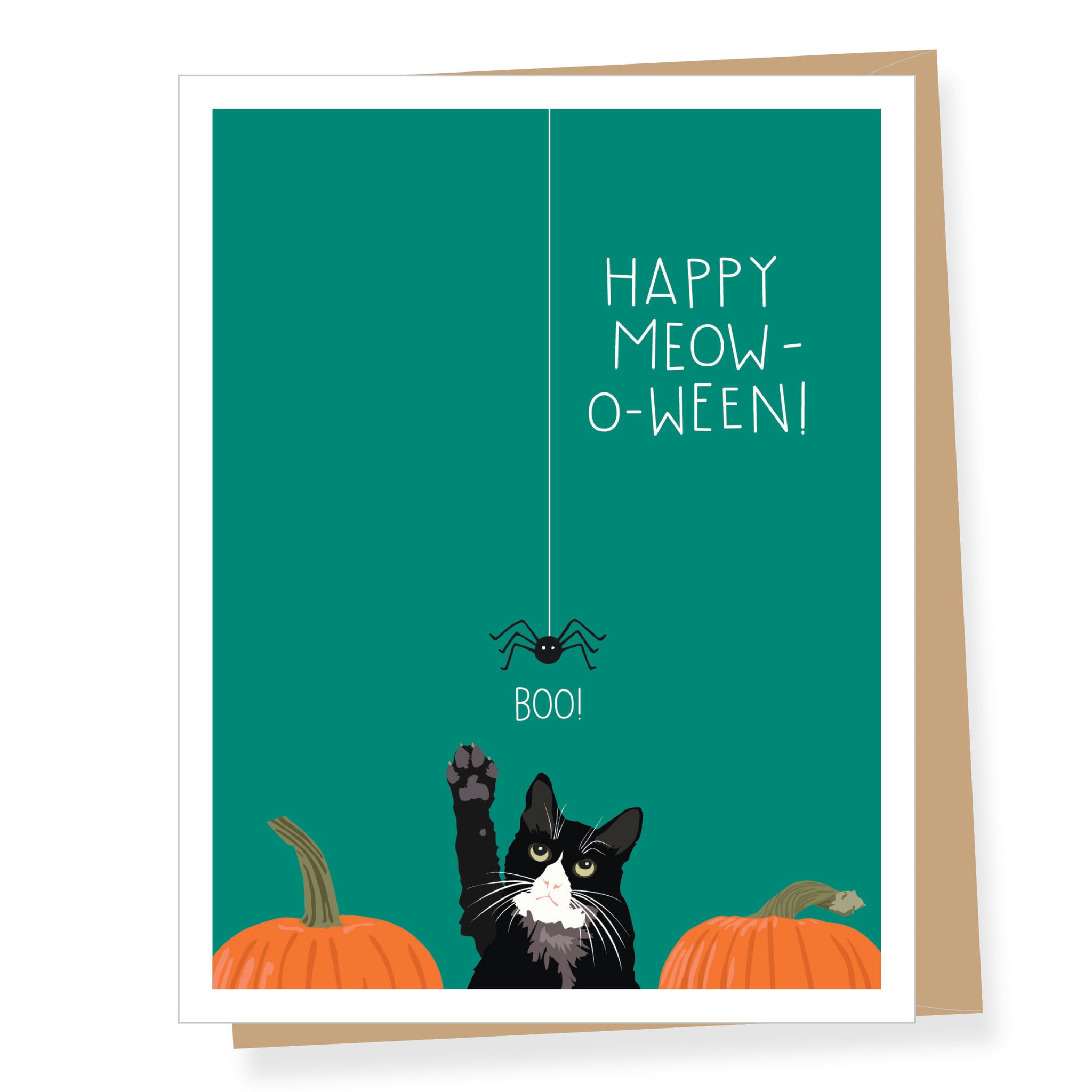 Meow-o-Ween Halloween Card