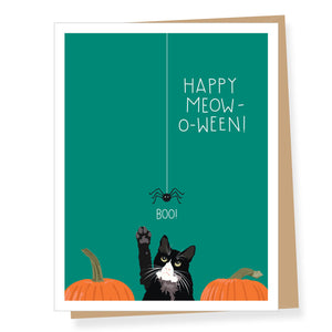 Meow-o-Ween Halloween Card