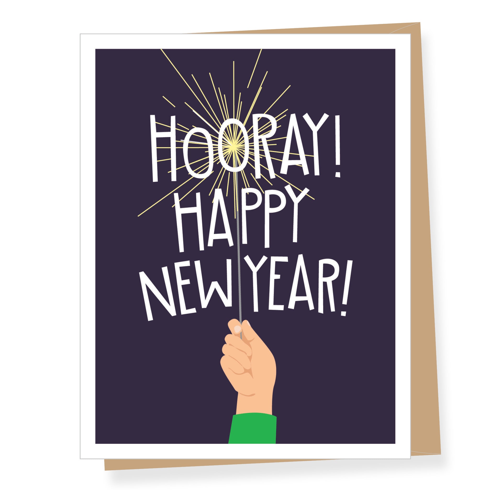Hooray Sparkler New Year Card