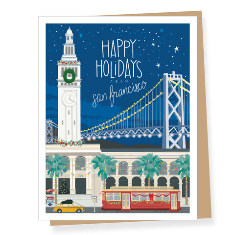 San Francisco Embarcadero Christmas/Holiday Card