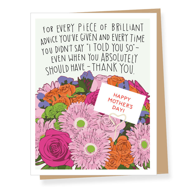 I Told You So Mother's Day Card