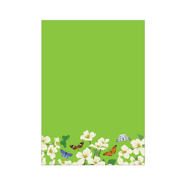 Dogwood and Butterflies Notepad