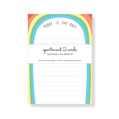 Today is the Day Rainbow List Pad, Notepad