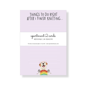 Finish Knitting List Pad, Notepad