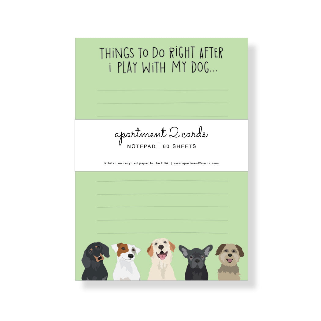 Play With My Dog List Pad, Notepad