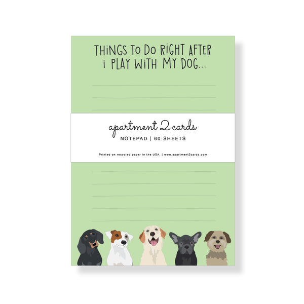Play With My Dog List Pad, Notepad