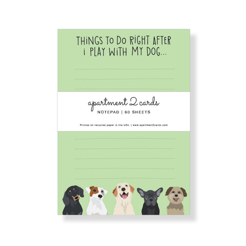 Play With My Dog List Pad, Notepad