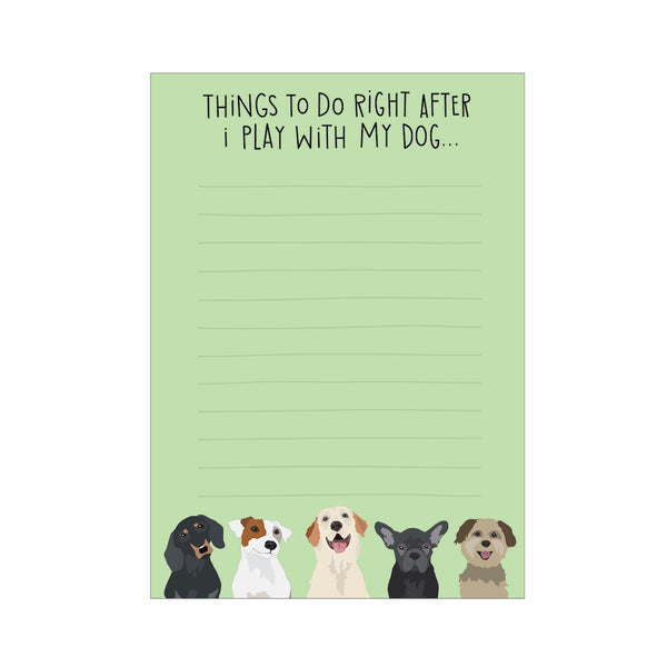 Play With My Dog List Pad, Notepad