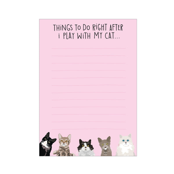 Play With My Cat List Pad, Notepad